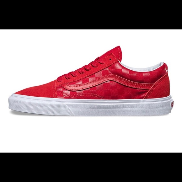 all red vans shoes